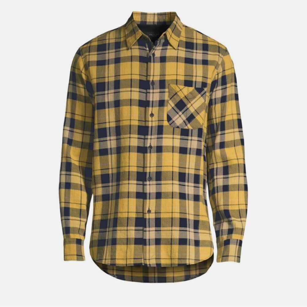 Rag & Bone Mustard Multi Fit 3 Beach Shirt